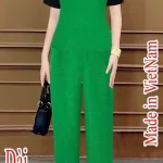 Đồ bộ quần dài ống suông áo tay ngắn 2 màu