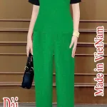 Đồ bộ quần dài ống suông áo tay ngắn