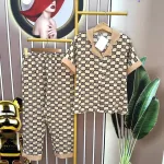 Đồ bộ quần dài pijama áo tay ngắn cổ bẻ form rộng