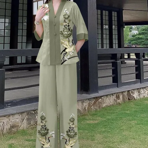 Đồ bộ lam mẫu bà lai đồ trung niên Có 3 size
