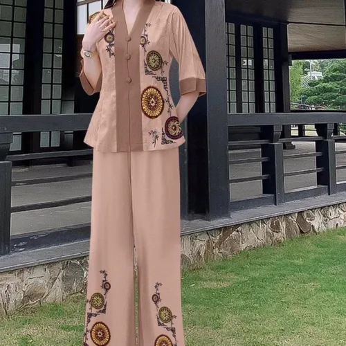 Đồ bộ lam mẫu bà lai đồ trung niên Có 3 size