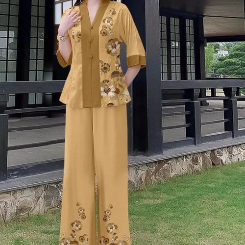 Đồ bộ lam mẫu bà lai đồ trung niên Có 3 size