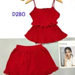 Đồ bộ quần đùi áo 2 dây 2 tầng màu trơn