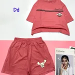 đồ bộ quần đùi áo crop top tay ngắn