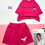 đồ bộ quần đùi áo crop top tay ngắn