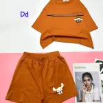 đồ bộ quần đùi áo crop top tay ngắn