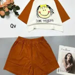 đồ bộ quần đùi áo crop top  tay ngắn hình bé