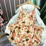 Đồ bộ quần đùi áo dây 2 tầng hoạ tiết