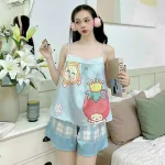 Đồ bộ quần đùi áo dây mặc nhà siêu mát