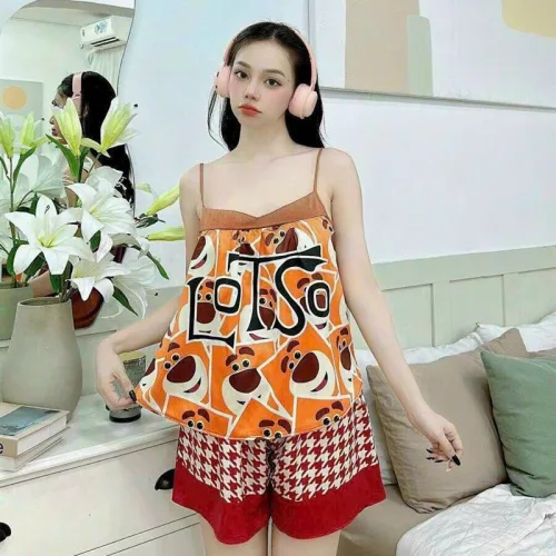 Đồ bộ quần đùi áo dây mặc nhà siêu mát