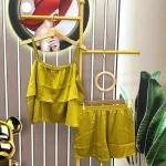 Đồ bộ quần đùi áo dây màu trơn 1 tầng