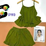Đồ bộ quần đùi áo dây màu trơn mặc nhà