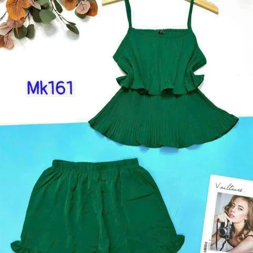 Đồ bộ quần đùi áo dây màu trơn mặc nhà
