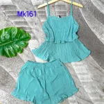 Đồ bộ quần đùi áo dây màu trơn mặc nhà