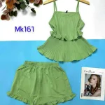 Đồ bộ quần đùi áo dây tầng màu trơn mặc nhà