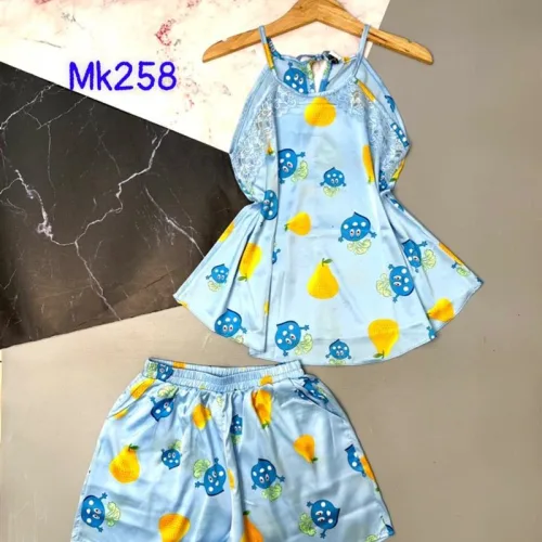 Đồ bộ quần đùi áo dây yếm hoạ tiết