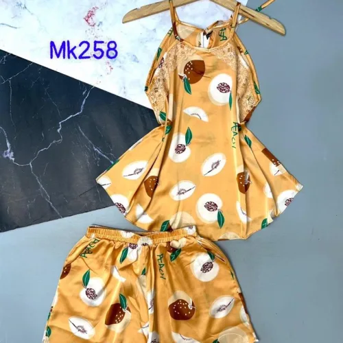Đồ bộ quần đùi áo dây yếm hoạ tiết
