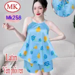 Đồ bộ quần đùi áo dây yếm hoạ tiết