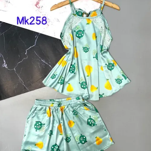 Đồ bộ quần đùi áo dây yếm hoạ tiết