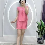Đồ bộ quần đùi áo sát nách bèo màu trơn