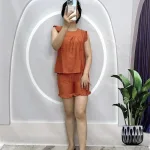 Đồ bộ quần đùi áo sát nách bèo màu trơn