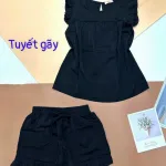 Đồ bộ quần đùi áo sát nách bèo màu trơn