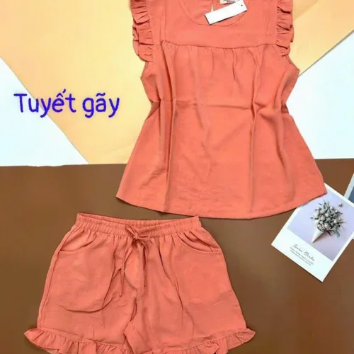 Đồ bộ quần đùi áo sát nách bèo màu trơn