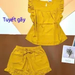 Đồ bộ quần đùi áo sát nách bèo màu trơn