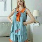 Đồ bộ quần đùi áo sát nách cổ lá sen