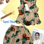 Đồ bộ quần đùi áo sát nách hoạ tiết hoa