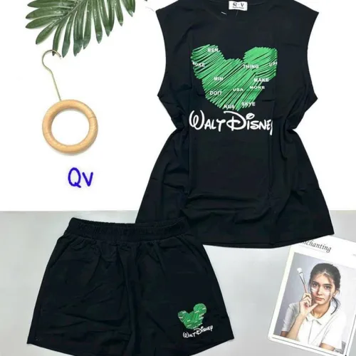 Đồ bộ quần đùi áo sát nách in hình