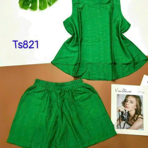 Đồ bộ quần đùi áo sát nách màu trơn