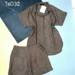 Đồ bộ quần đùi áo sơ mi tay ngắn hoạ tiết hoa
