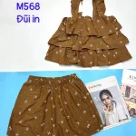 đồ bộ quần đùi áo tay bèo 3 tầng nhiều hoạ tiết