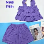 đồ bộ quần đùi áo tay bèo 3 tầng nhiều hoạ tiết