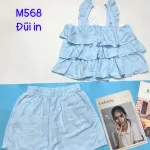 đồ bộ quần đùi áo tay bèo 3 tầng nhiều hoạ tiết