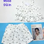 đồ bộ quần đùi áo tay bèo 3 tầng nhiều hoạ tiết