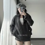 đồ bộ quần đùi áo tay dài phối áo dây trong