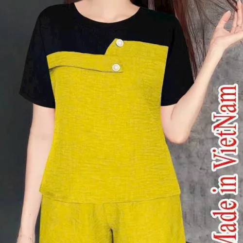 Đồ bộ quần đùi áo tay ngắn 2 màu