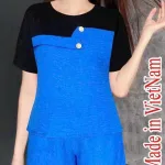 Đồ bộ quần đùi áo tay ngắn 2 màu