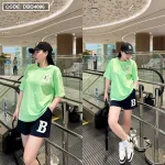 Đồ bộ quần đùi áo tay ngắn cổ tròn chữ B
