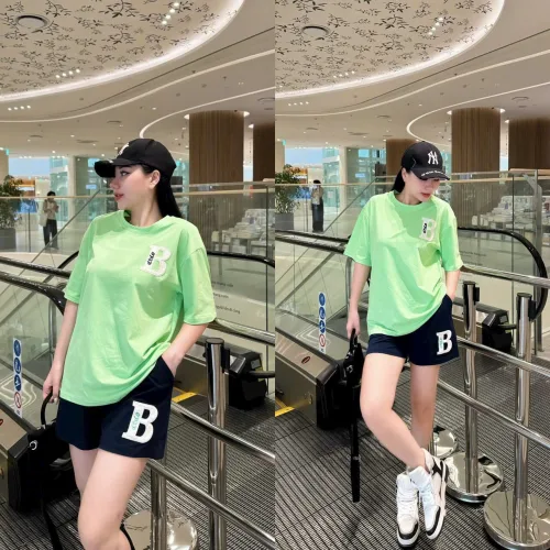 Đồ bộ quần đùi áo tay ngắn cổ tròn chữ B