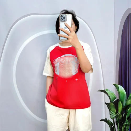 Đồ bộ quần đùi áo tay ngắn cổ tròn in hình