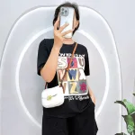 Đồ bộ quần đùi áo tay ngắn cổ tròn in hình