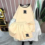 Đồ bộ quần đùi áo tay ngắn cổ tròn in hình