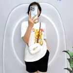 Đồ bộ quần đùi áo tay ngắn cổ tròn in hình gấu