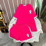 Đồ bộ quần đùi áo tay ngắn cổ tròn in hình gấu