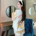 Đồ bộ quần đùi áo tay ngắn cổ tròn mặc nhà