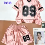 đồ bộ quần đùi áo tay ngắn cổ v in số 89