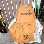 Đồ bộ quần đùi áo tay ngắn in chữ